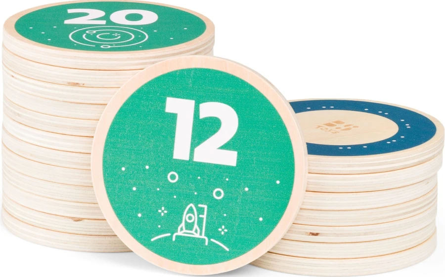 Liczbowe memo, drewniana gra pamięciowa z liczbami, 6+ / BS Toys