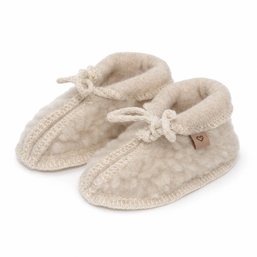 Buciki dziecięce wełniane Nevada - beige / Zaffiro