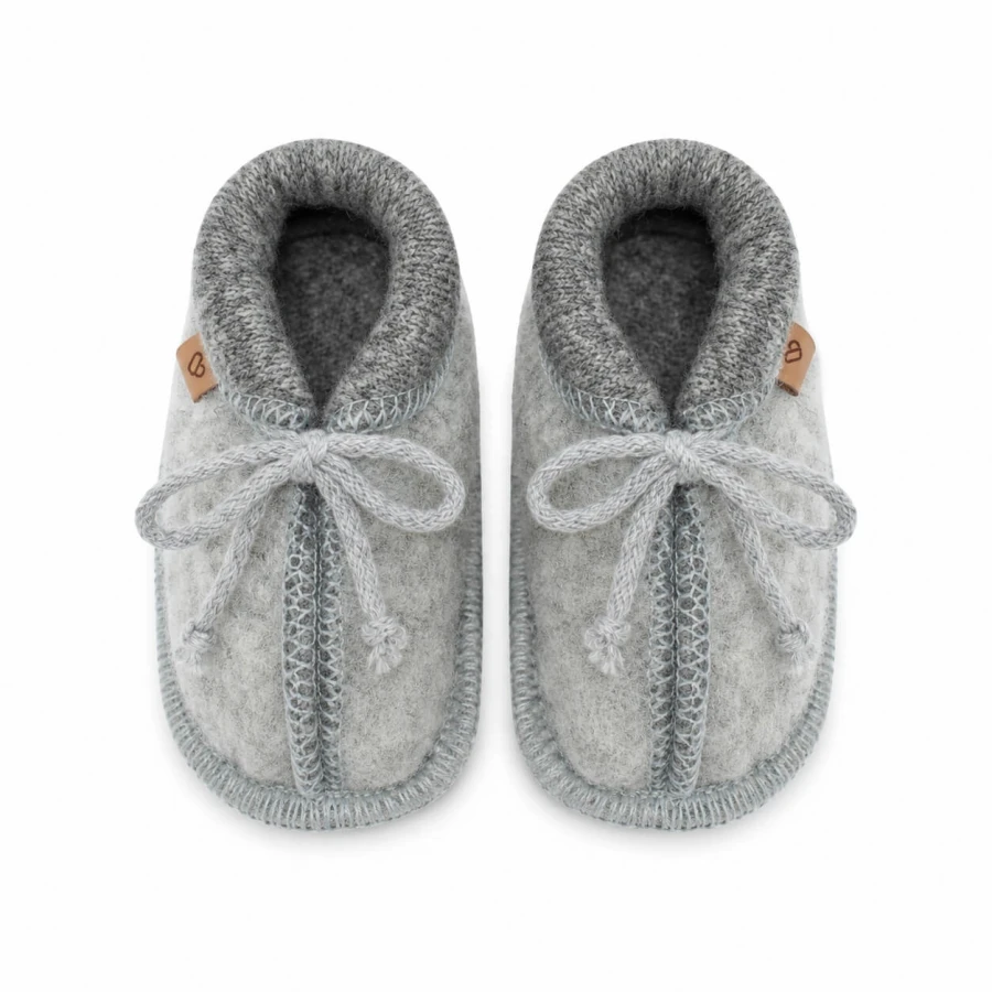 Buciki dziecięce wełniane Nevada - grey / Zaffiro