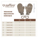 Rękawiczki dziecięce wełniane Nevada - anthracite / Zaffiro
