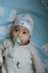 Kocyk żakardowy Jacquard 100x75cm - Blueberry Blue / Elodie Details