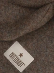 Kominiarka 100% wełny merino z uszkami królika - Brown Melange / HUTTEliHUT
