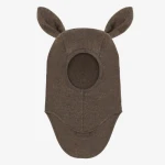 Kominiarka 100% wełny merino z uszkami królika - Brown Melange / HUTTEliHUT