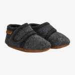 Kapcie dziecięce 100% wełny - Dark grey melange / En Fant