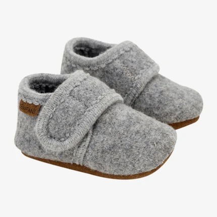Kapcie dziecięce 100% wełny - Grey Melange / En Fant