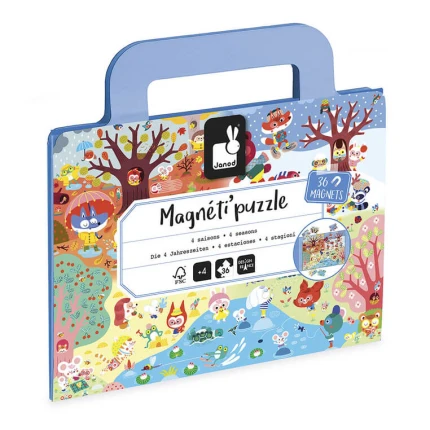 Magnetyczne puzzle 4 pory roku Magneti'puzzles 36 el. 4+ / Janod