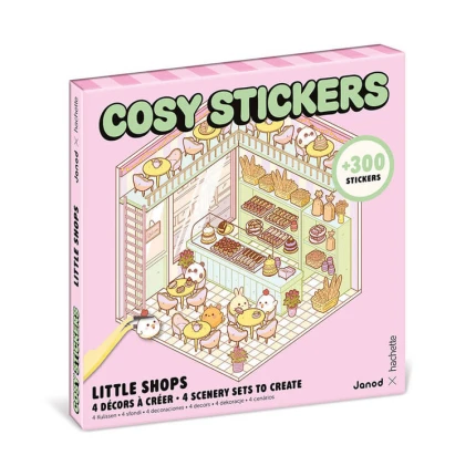 Zestaw kreatywny Scenki do wyklejania z mini naklejkami i pęsetą Cosy stickers - Sklep / Janod
