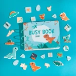 Książeczka z zadaniami Busy Book Dinozaury 3+ / Janod