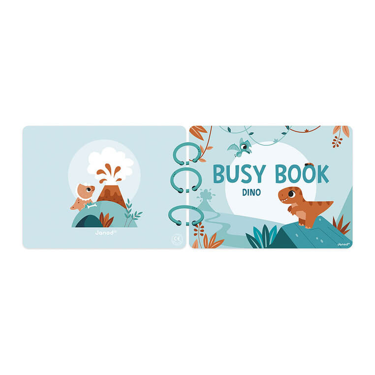 Książeczka z zadaniami Busy Book Dinozaury 3+ / Janod