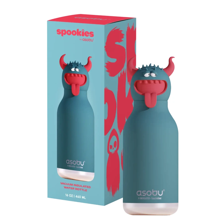 Butelka termiczna ze słomką Spookie, 460 ml - Beast / Asobu Halloween