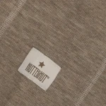 Kominiarka wełniana w prążek - Medium Grey Melange / HUTTEliHUT