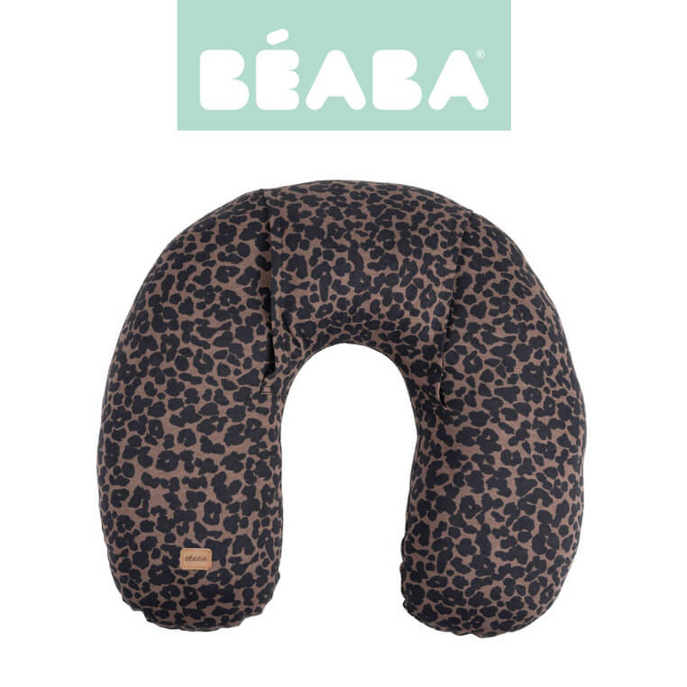 Poduszka z termoforem z pestek lnu 2w1 Little warmy Jersey - Leopard / Beaba