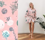 Szlafrok / kimono bambusowe - Rose Garden / Lullalove