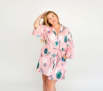 Szlafrok / kimono bambusowe - Rose Garden / Lullalove