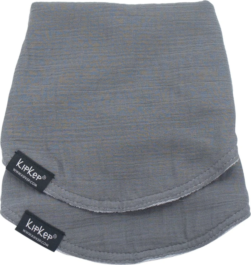 Śliniak bawełniany 3w1 - Grey, 2szt. / KipKep