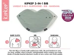 Śliniak bawełniany 3w1 - Pale Green, 2szt. / KipKep
