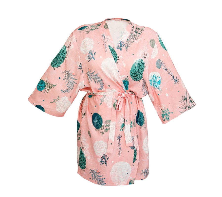 Szlafrok / kimono bambusowe - Rose Garden / Lullalove