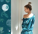 Szlafrok / kimono bambusowe - Moon Garden / Lullalove