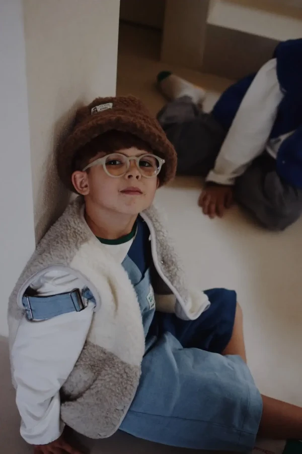 Dziecięcy kapelusz merino - teddy brown / Happymess