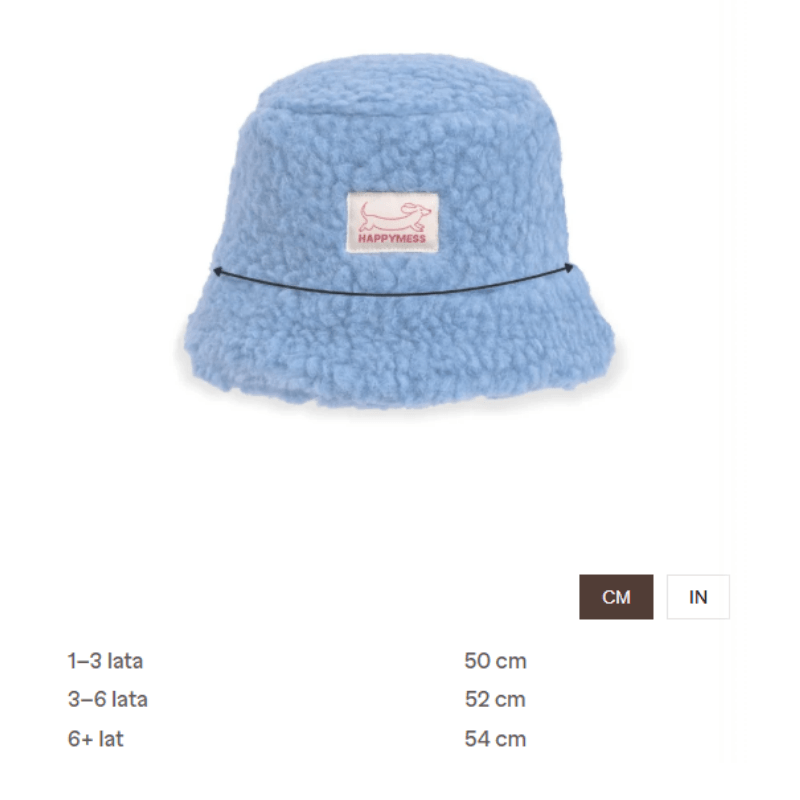 Dziecięcy kapelusz merino - ice blue / Happymess