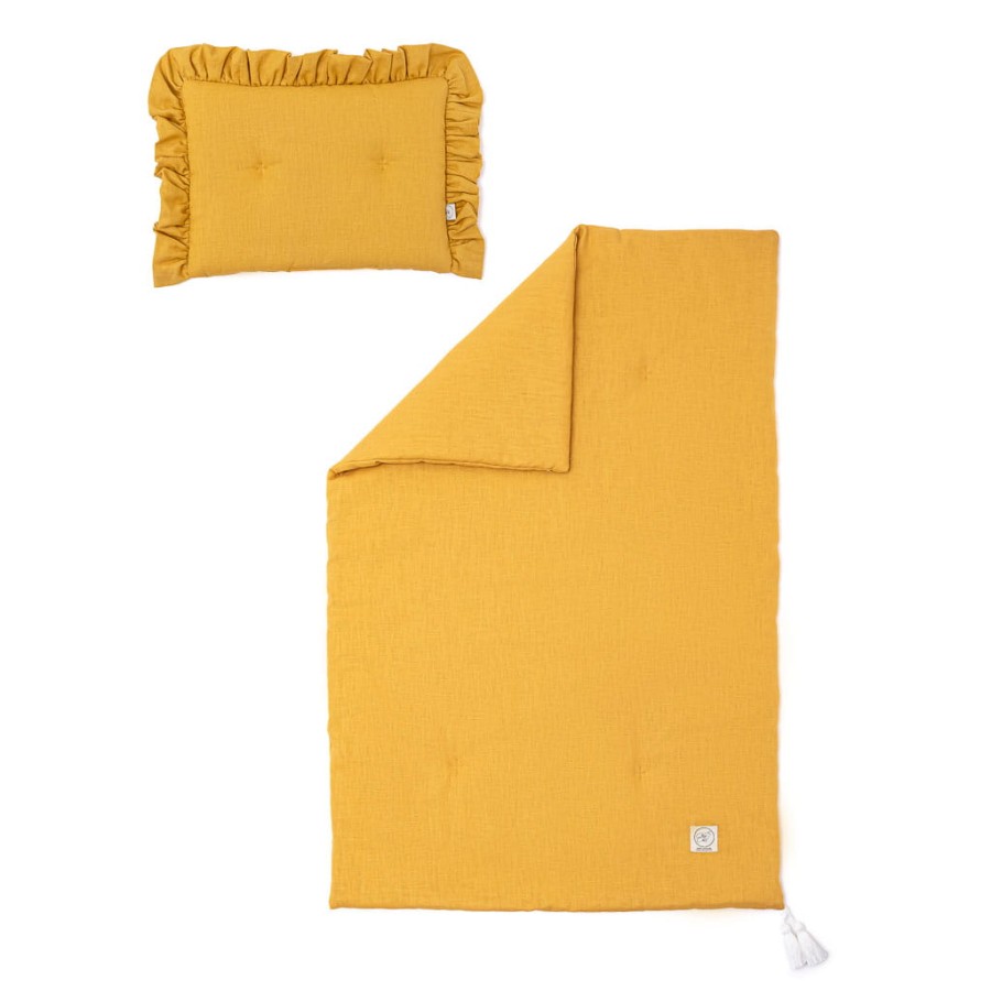 Pościel dziecięca LNIANA musztarda / Cosy Cott