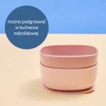 Miseczki dla dzieci 2 szt. + 1 silikonowa przyssawka, Blush / b.box
