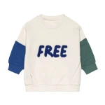 Bluza z bawełny organicznej GOTS Little Gang Free milky / Lassig
