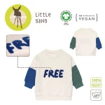 Bluza z bawełny organicznej GOTS Little Gang Free milky / Lassig