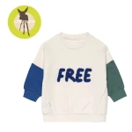 Bluza z bawełny organicznej GOTS Little Gang Free milky / Lassig