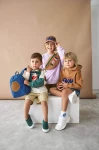 Bluza z kapturem z bawełny organicznej GOTS Little Gang Fun caramel / Lassig