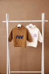 Bluza z kapturem z bawełny organicznej GOTS Little Gang Fun caramel / Lassig
