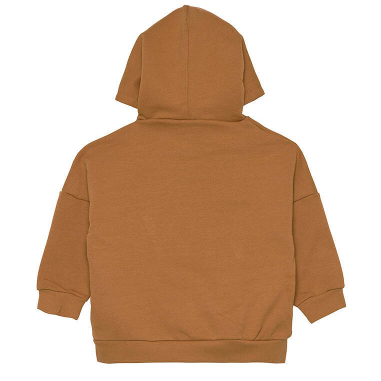 Bluza z kapturem z bawełny organicznej GOTS Little Gang Fun caramel / Lassig