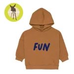 Bluza z kapturem z bawełny organicznej GOTS Little Gang Fun caramel / Lassig