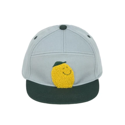 Czapka z daszkiem dziecięca Little Gang Lemon - light blue, dark green / Lassig