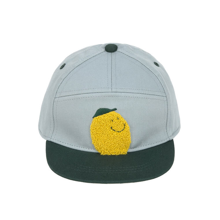 Czapka z daszkiem dziecięca Little Gang Lemon - light blue, dark green / Lassig