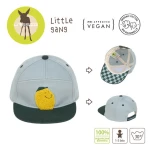 Czapka z daszkiem dziecięca Little Gang Lemon - light blue, dark green / Lassig