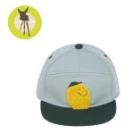 Czapka z daszkiem dziecięca Little Gang Lemon - light blue, dark green / Lassig