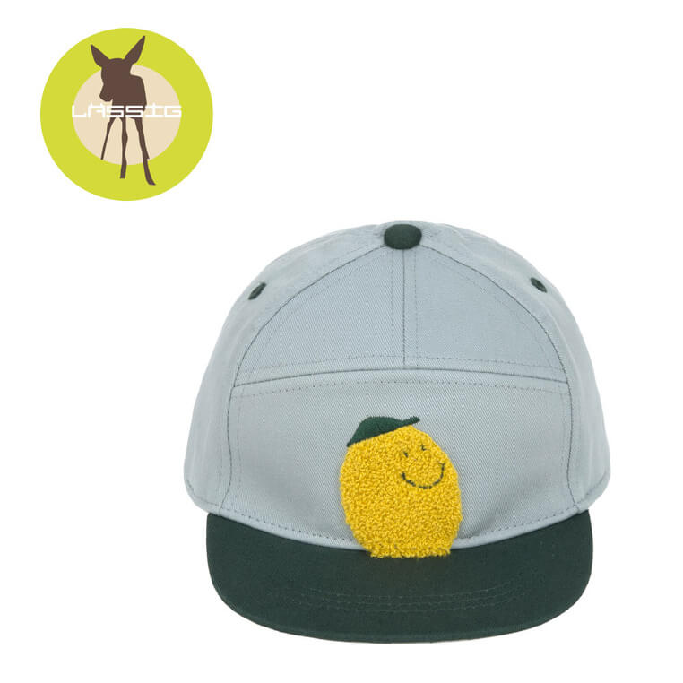 Czapka z daszkiem dziecięca Little Gang Lemon - light blue, dark green / Lassig