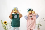Czapka z daszkiem dziecięca Little Gang Lemon - light blue, dark green / Lassig