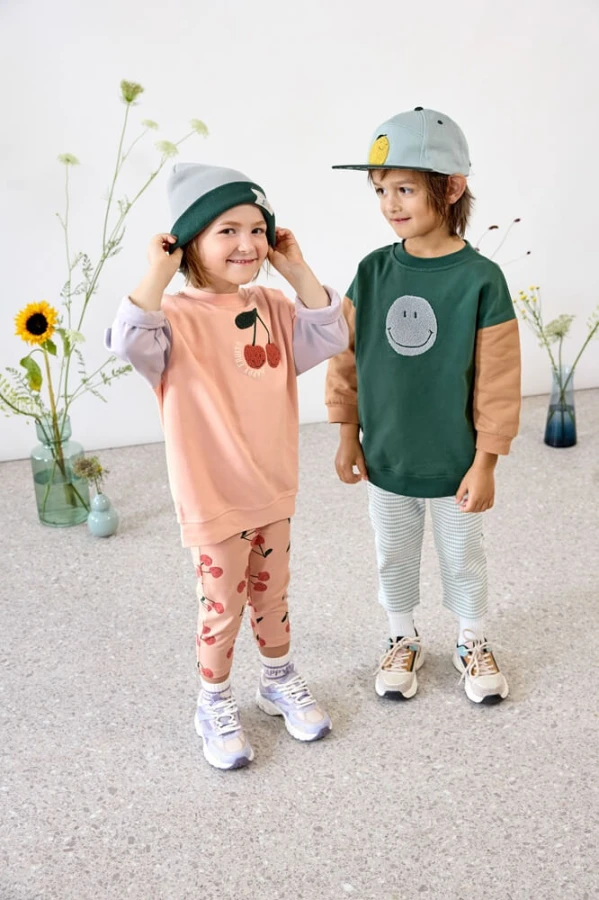 Czapka z daszkiem dziecięca Little Gang Lemon - light blue, dark green / Lassig
