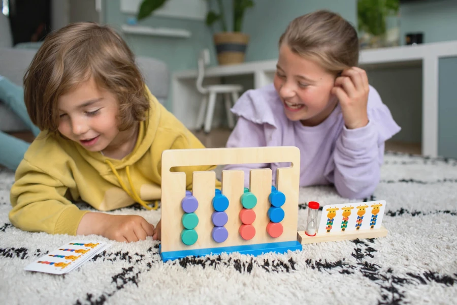 Układanka Logiczna Żyrafa z Klepsydrą 4+ gra na spostrzegawczość i skupienie / BS Toys