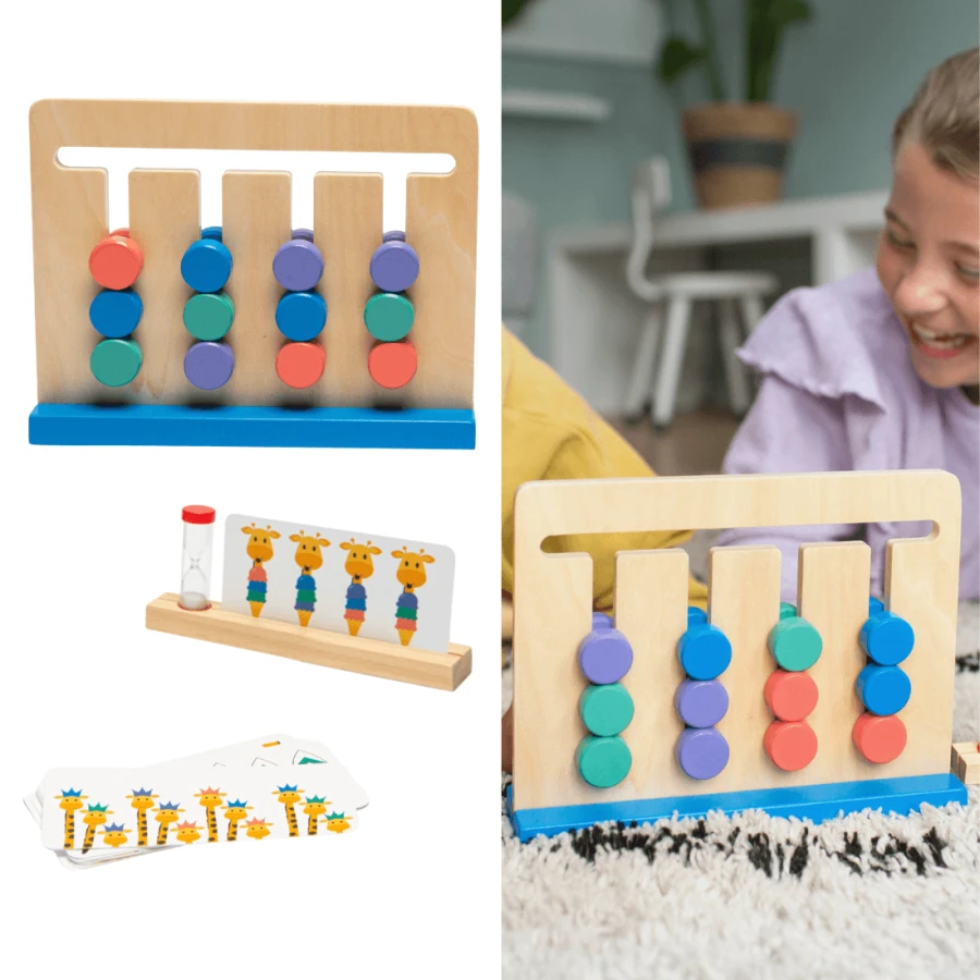 Układanka Logiczna Żyrafa z Klepsydrą 4+ gra na spostrzegawczość i skupienie / BS Toys