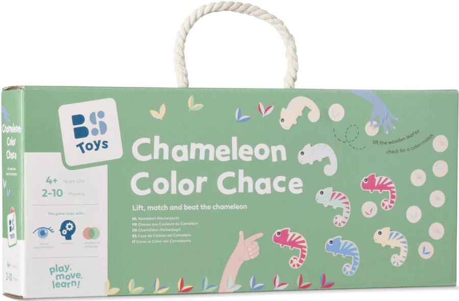 Drewniana gra pamięciowa Kameleon - 3 Poziomy Trudności, 4+ / BS Toys