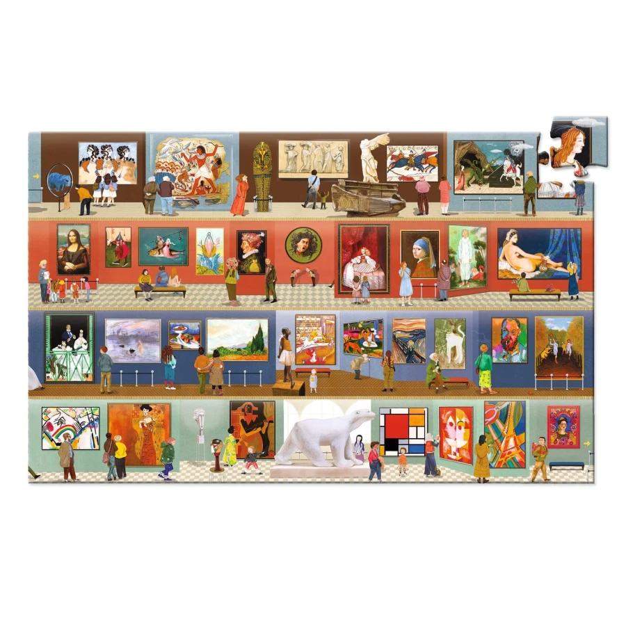 Puzzle obserwacja + gra W MUZEUM 500 el. / Djeco