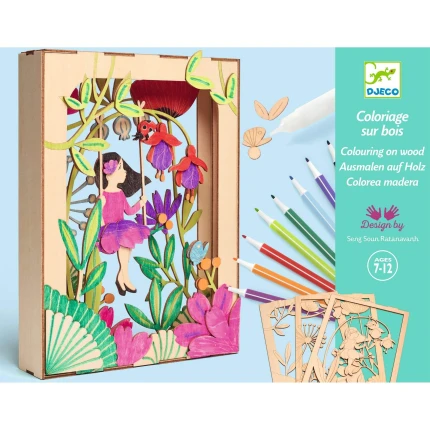 Zestaw artystyczny drewniana diorama 3D ALIZEE / Djeco