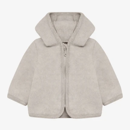 Kurtka 100% wełny merino bez uszu - Camel melange / HUTTEliHUT