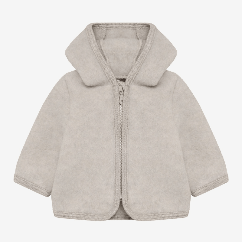 Kurtka 100% wełny merino bez uszu - Camel melange / HUTTEliHUT