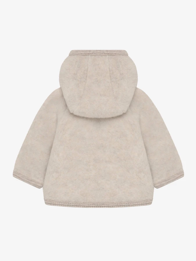 Kurtka 100% wełny merino bez uszu - Camel melange / HUTTEliHUT