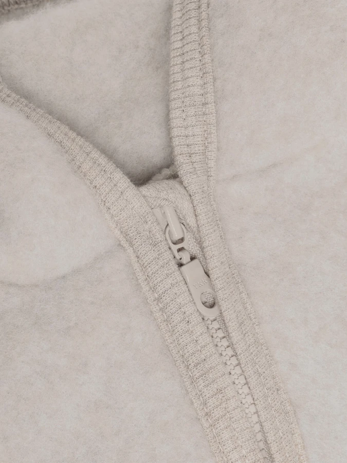 Kurtka 100% wełny merino bez uszu - Camel melange / HUTTEliHUT