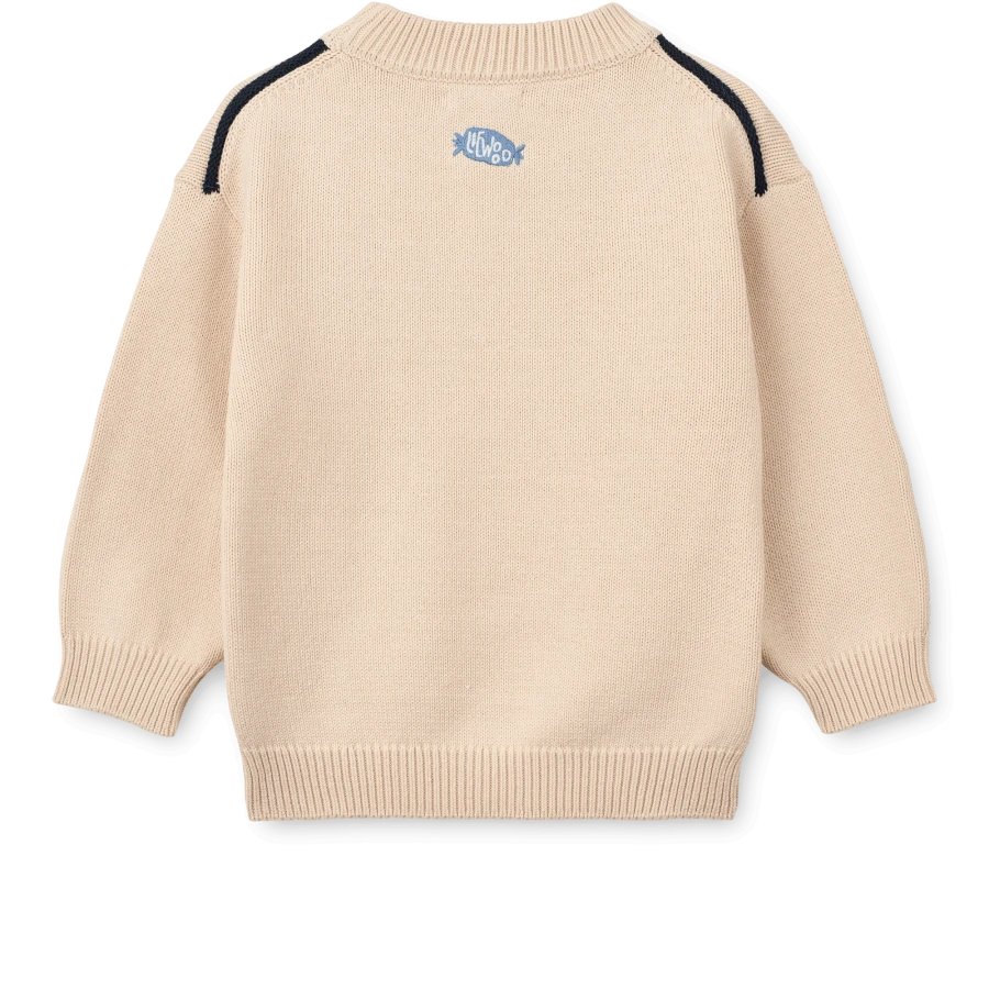Bawełniany sweter dziecięcy Orlane - Festive, Sandy, Embroidery / Liewood